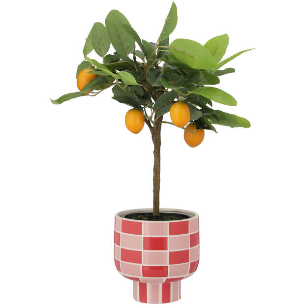 Blokker kunstplant Citroenboom - 45cm - geel