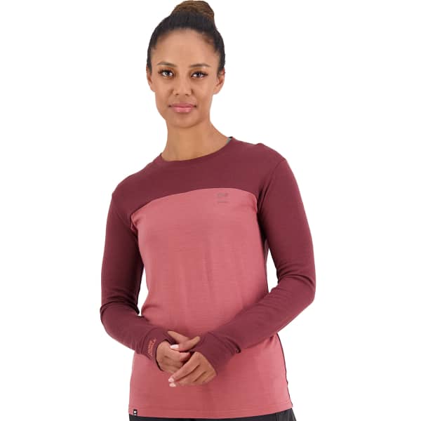 T-shirt thermique MONS ROYALE W YOTEI BF LS DUSTY DARC CHOC/TERRACOTTA