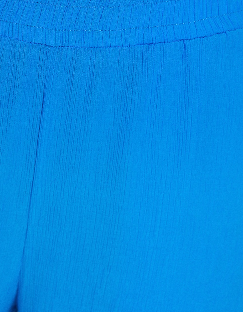 Calças de crepe de pernas largas
