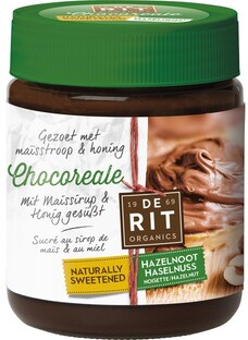 De Rit Chocoreale Natural Sweet Chocopasta met Hazelnoot 270GR