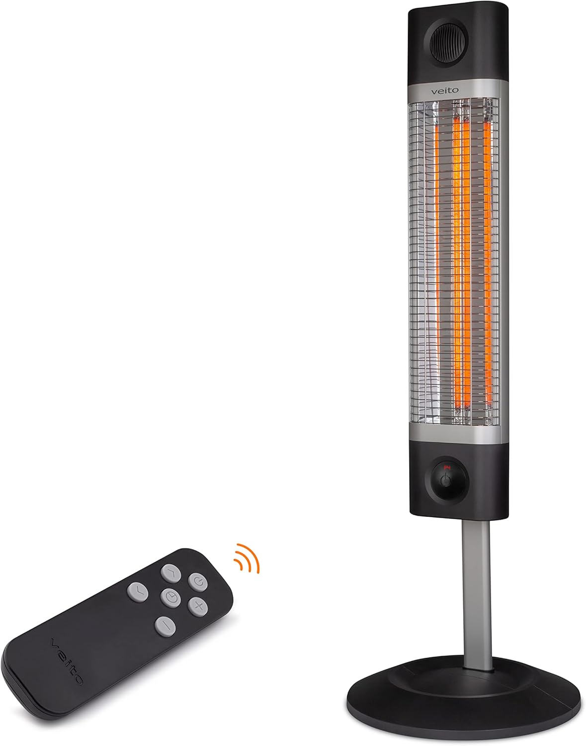 VEITO - Infrarotheizung - Heizstrahler energiesparend - TÜV/GS Zertifiziert - Sofortwärme überall - Standgerät - elektrisch - Terassenstrahler mit Fernbedienung - Elektroheizung -1700W - 2J Garantie