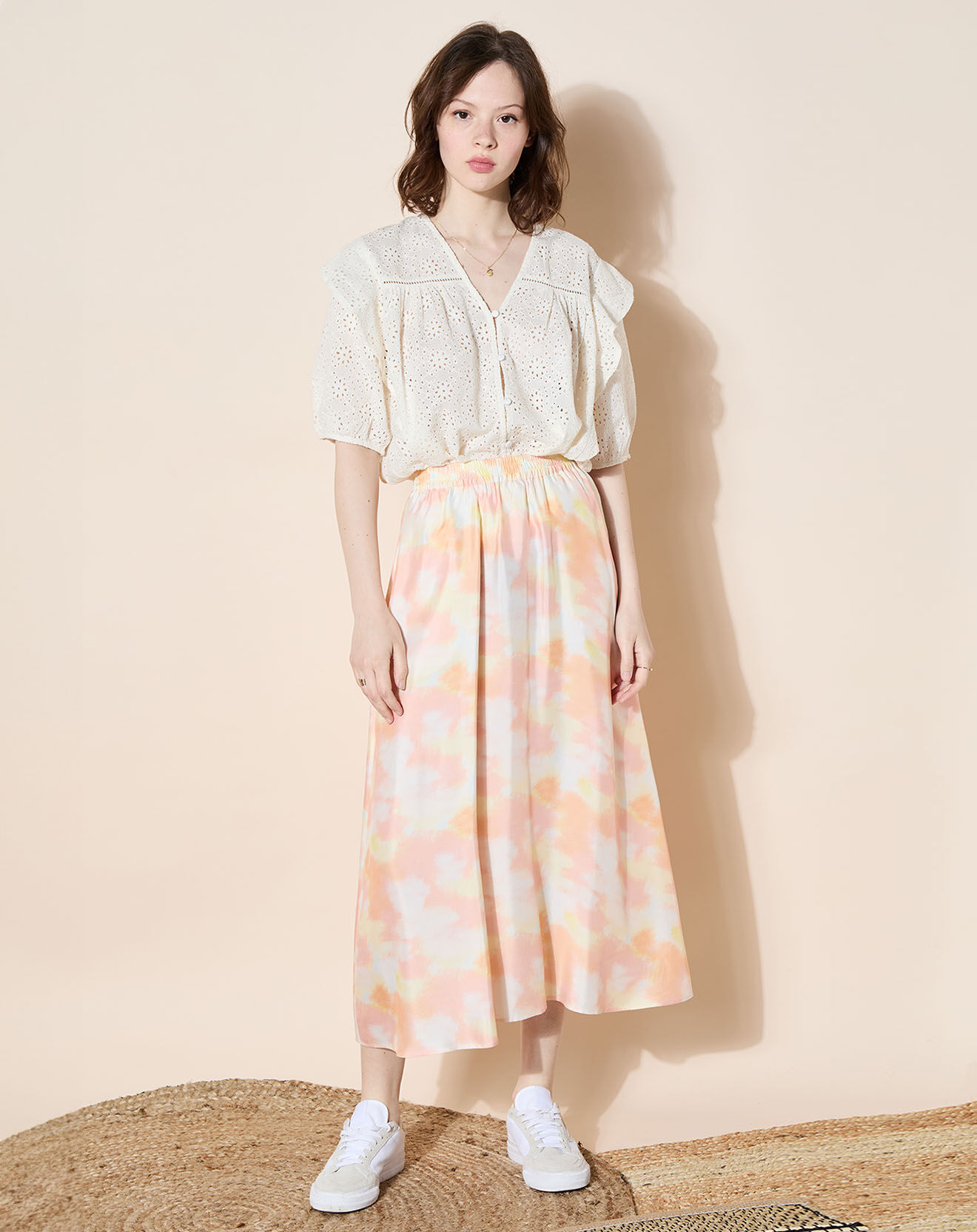 Galeries Lafayette Jupe Polly tie & dye multicolore