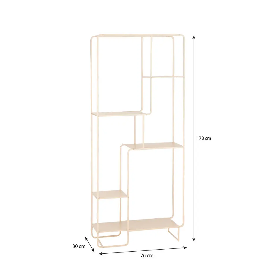 Mica Decorations Jules Open kast - Metaal - Lichtbruin