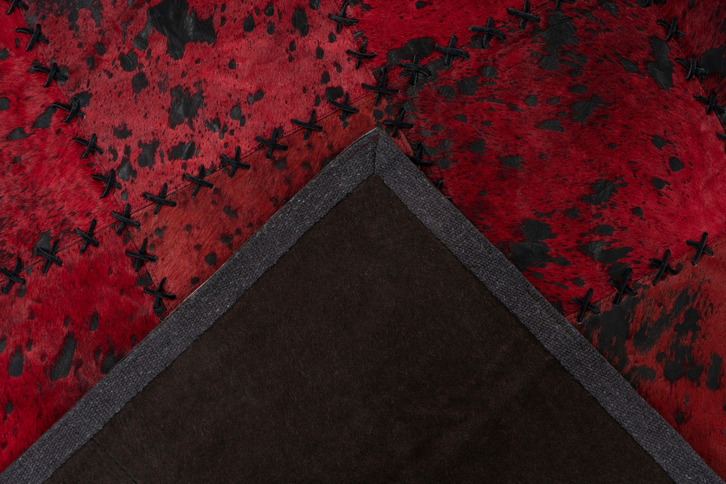 calo-deluxe Fellteppich »Rankel 205 Lederteppich« rechteckig 5 mm Höhe farbige Patchwork Unikate, echtes Rinderfell, Wohnzimmer
