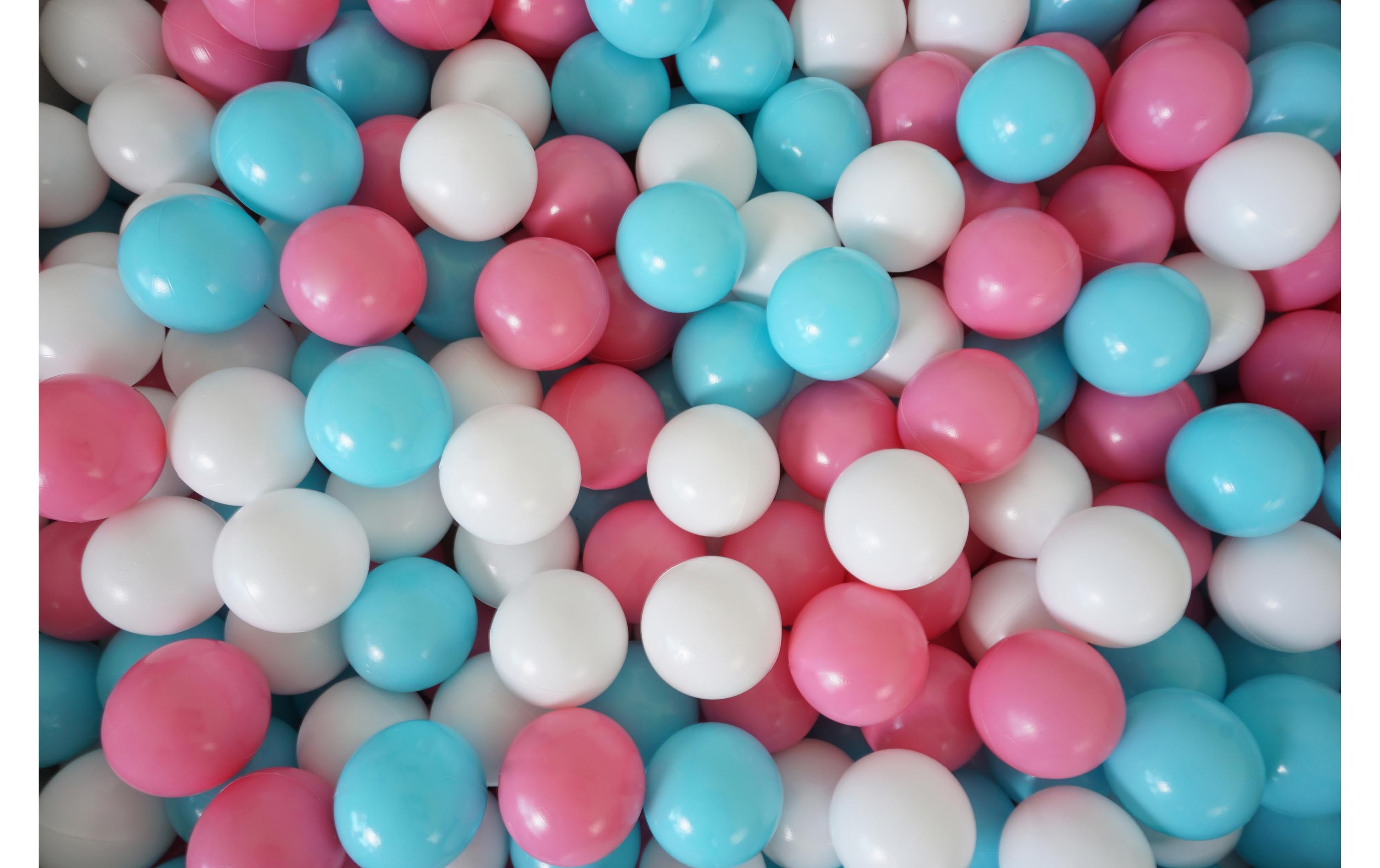 Bälle Rose, Creme, Hellblau 100 Stück100 Spielbälle in Rose, Creme und Hellblau