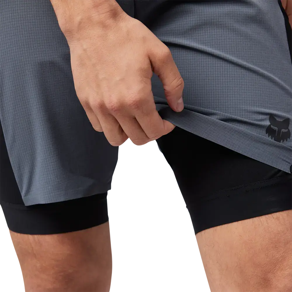 Fox Flexair Ascent MTB Fietsbroek Kort Grijs/Zwart Heren