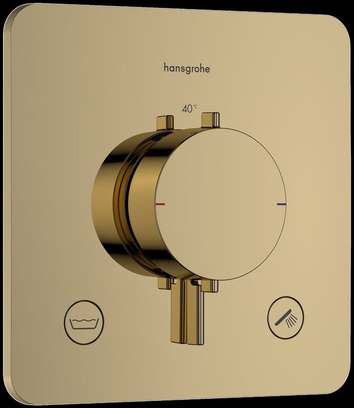 Hansgrohe - Ecostat Comfort Q - Thermostatische Inbouwkraan - Gepolijst Goud - Voor 2 Functies
