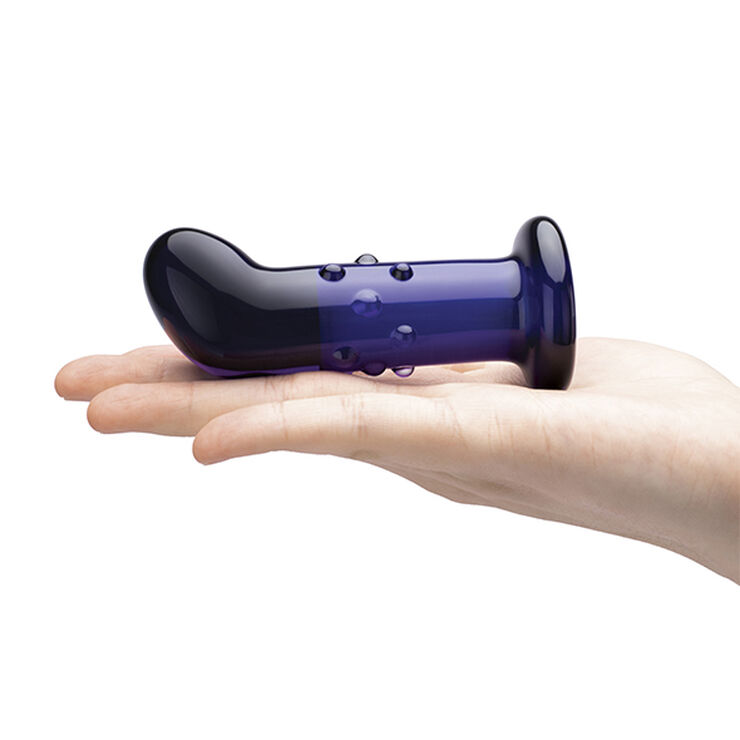 Gläs GLAS - RECHARGEABLE REMOTE CONTROLLED VIBRATING DOTTED G-SP Black