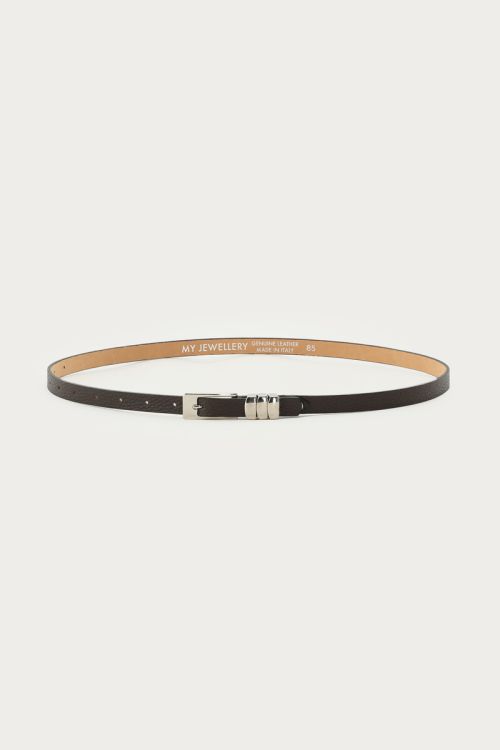 Klein zwarte leren riem