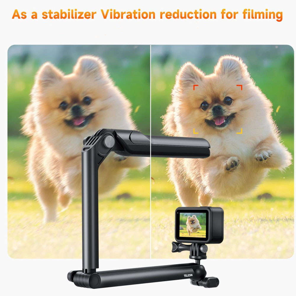 (54cm) 2 in 1 Universal Tripod und Selfie Stick Multi Mount für GoPro / Kameras mit 360° und Dreibein-Stativ - Schwarz