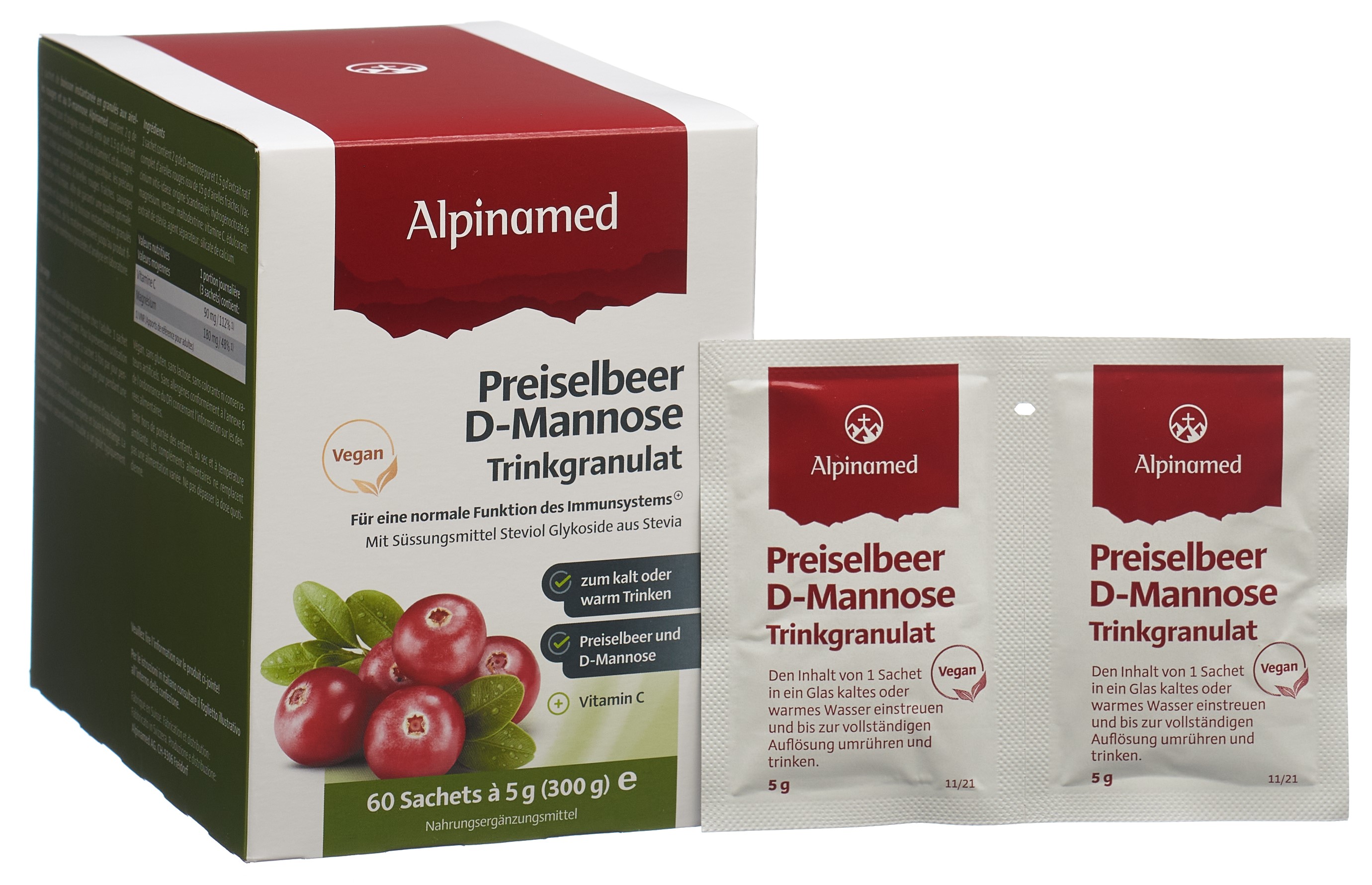 ALPINAMED Preiselbeer D-Mannose Trinkgranulat Gran Btl 5 g