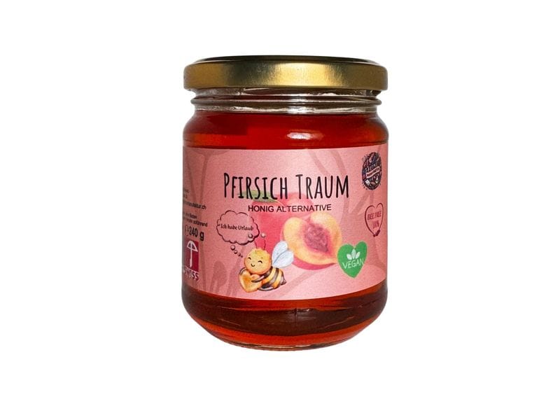 Feine Manufaktur Honig Alternative Pfirsich 240 g Die vegane Honig-Alternative mit sonnengereiftem Pfirsich