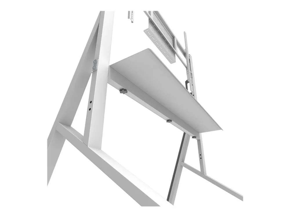 Neomounts Move Go FL50-525WH1 - Vogn med hjul - for fladt panel - låsbar - stål - hvid - skærmstørrelse: 55