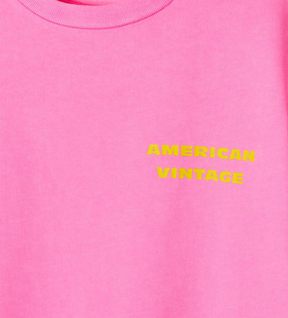 American Vintage T-Shirt - FizValley - Fluoreszierend Pink