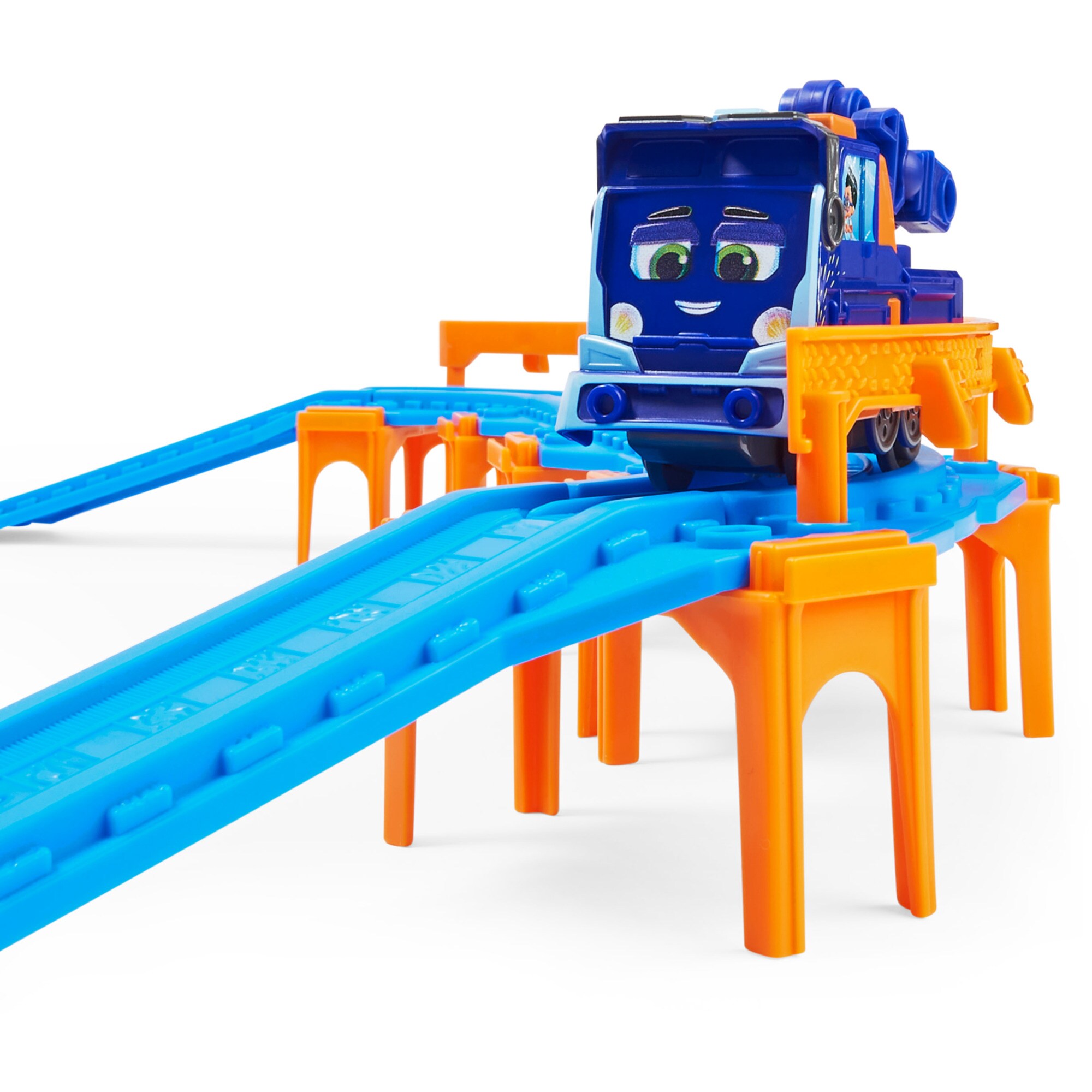 Spin Master Spielfahrzeug Mighty Express Schienen-Set mit Push-and-Go Zug Mechaniker Milo