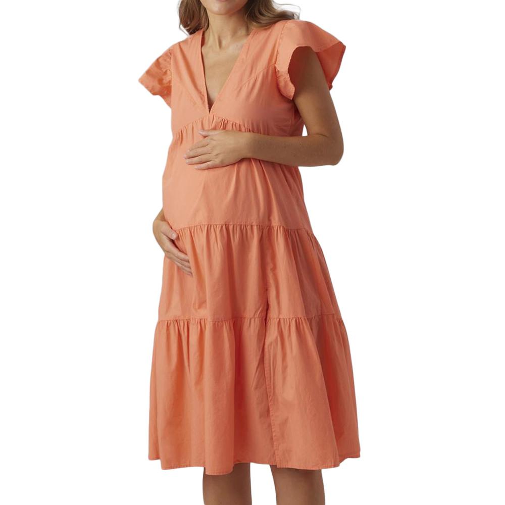 Vero Moda Maternity Robe de Grossesse Corail Femme Vero Moda Marternity Jarlotte