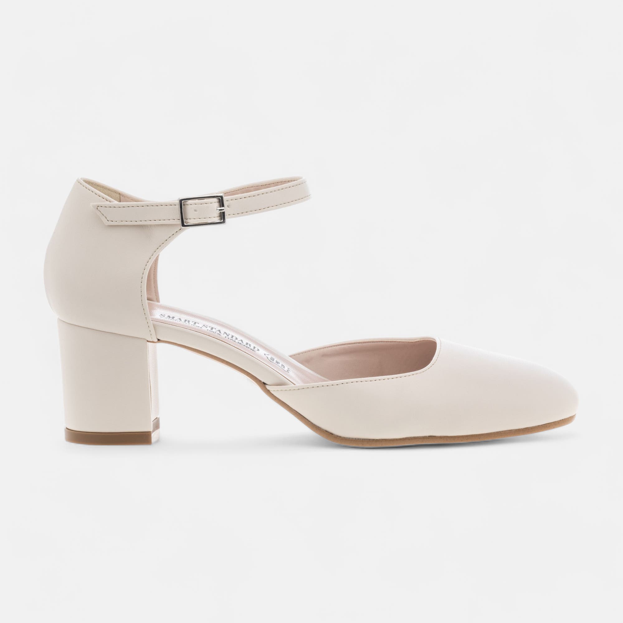 Escarpins quartiers ouverts à talon Femme beige