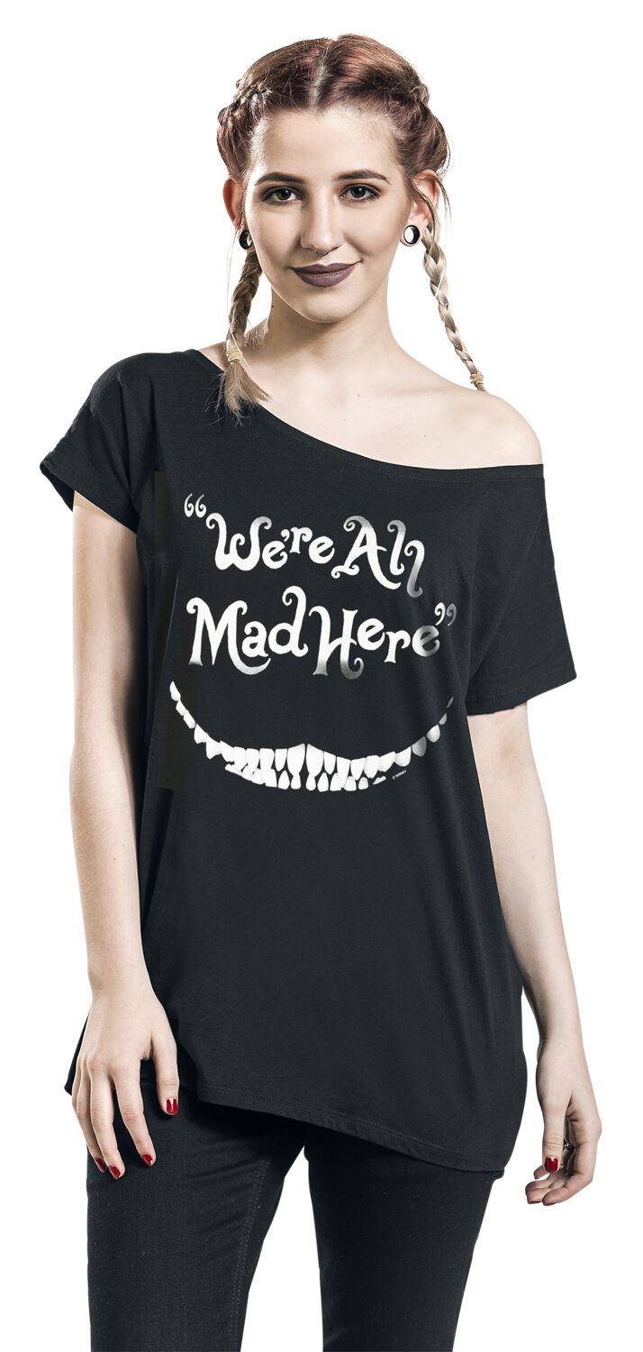 Le Chat Du Cheshire - We're All Mad Here | Alice Au Pays Des Merveilles T-Shirt Manches courtes