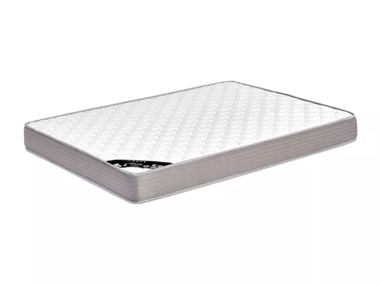 Pack lit mezzanine 2 places avec matelas 120x190 cm bois massif blanc ORSAI