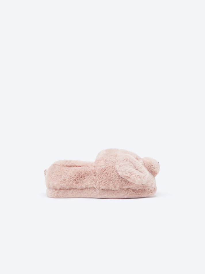 Pantufa de casinha de porquinho - Rosa