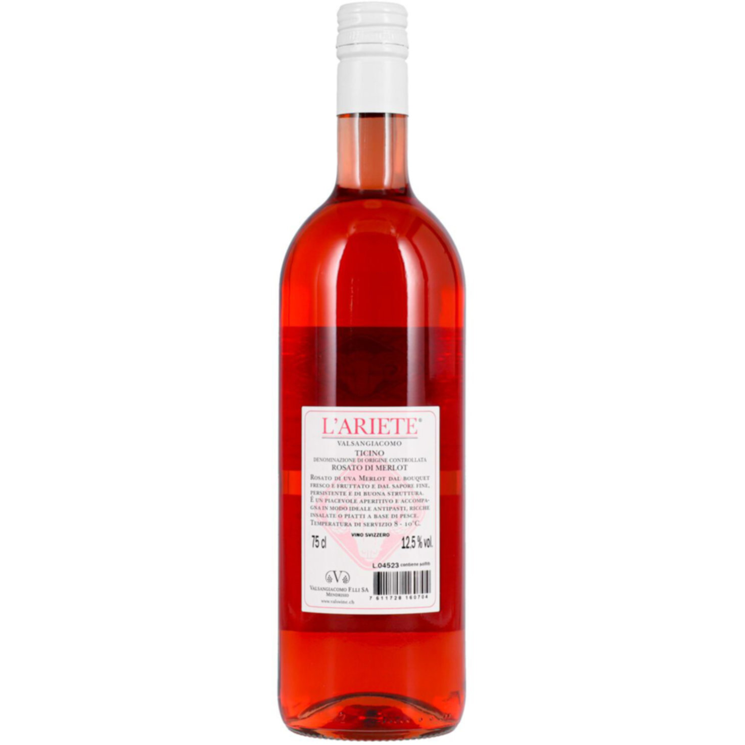 Ticino DOC Merlot L'Ariete Valsangiacomo -75cl