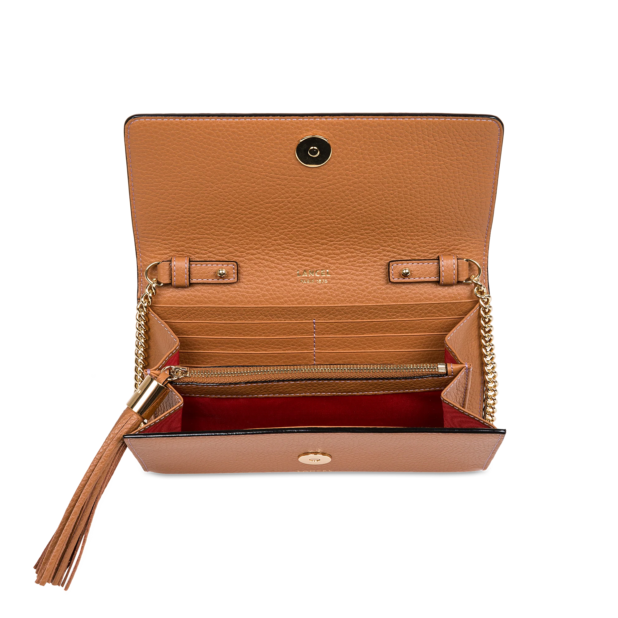 Portefeuille chaîne Premier Flirt de Lancel-Multico Camel