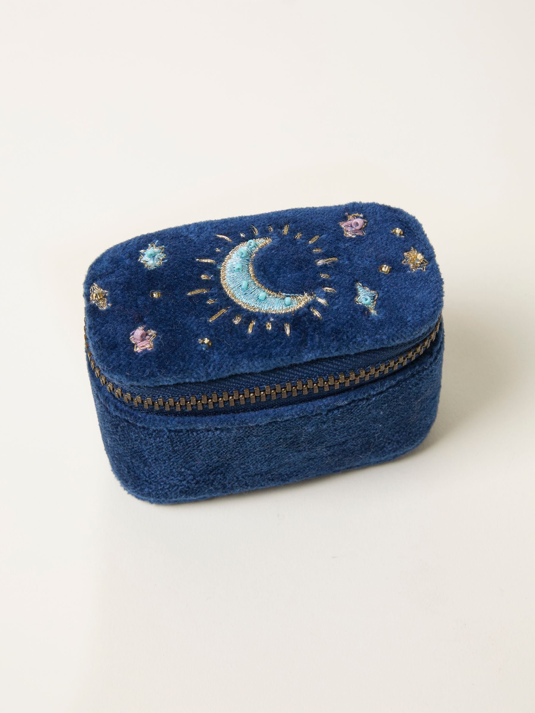 FatFace Moon Star Embroidered Mini Jewellery Box