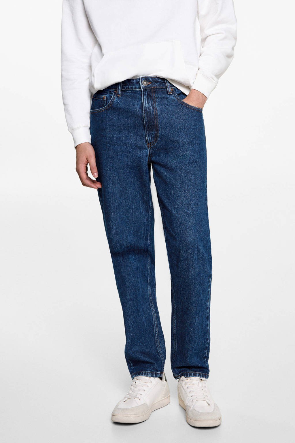 MANGO TEEN tapered fit jeans changeant blauw