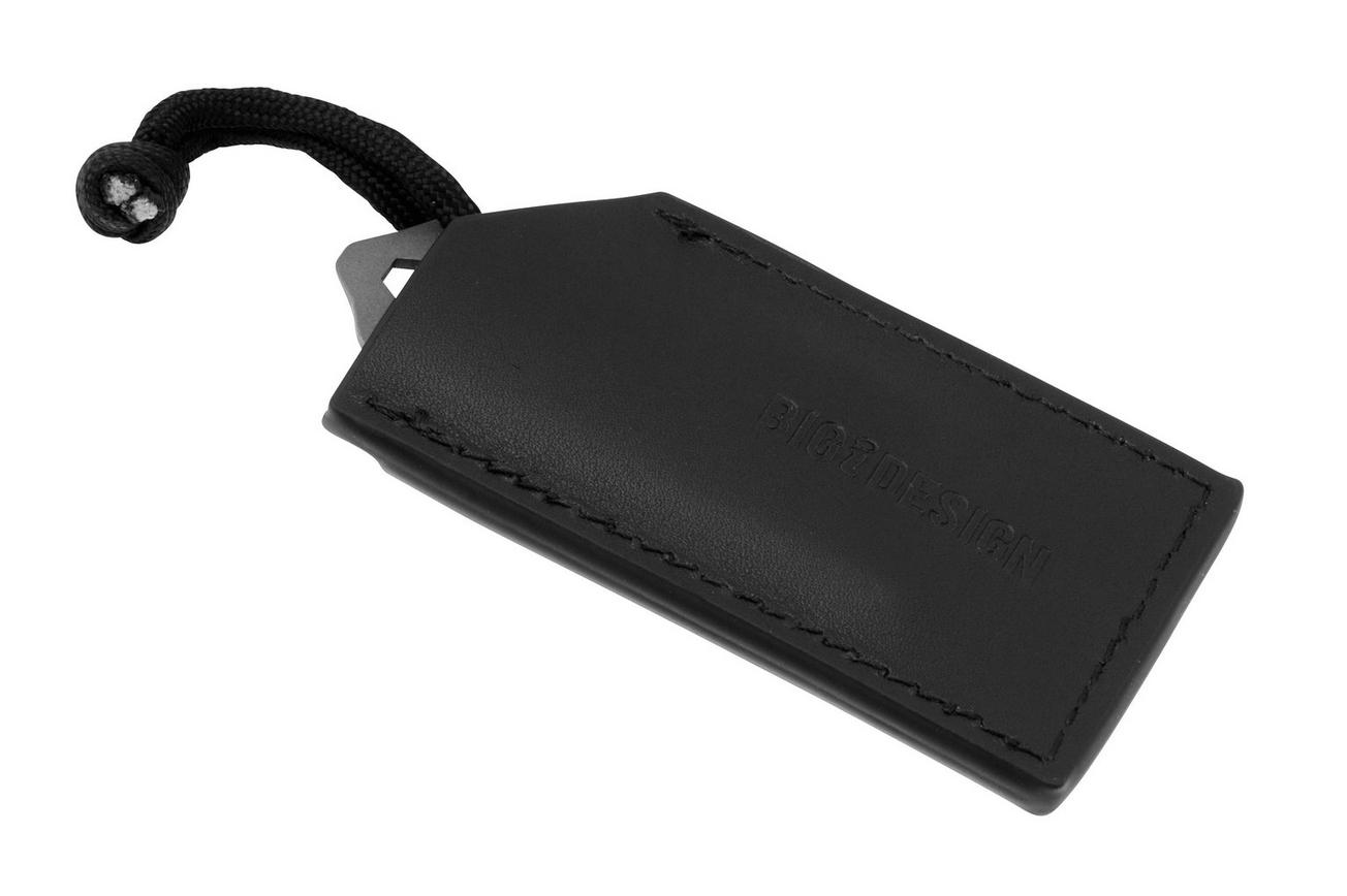 Big Idea Design TPT Titanium Pocket Tool Deluxe TI-PT Stonewashed Titanium, utility mes met lederen schede