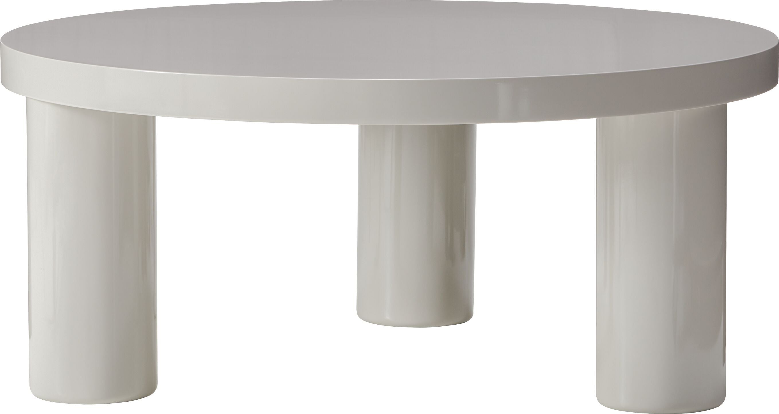 NYLA Salontisch grau Acacia/MDF Ø80H35cm - Grau / B: 80.0 cm x T: 80.0 cm x H: 35.0 cm