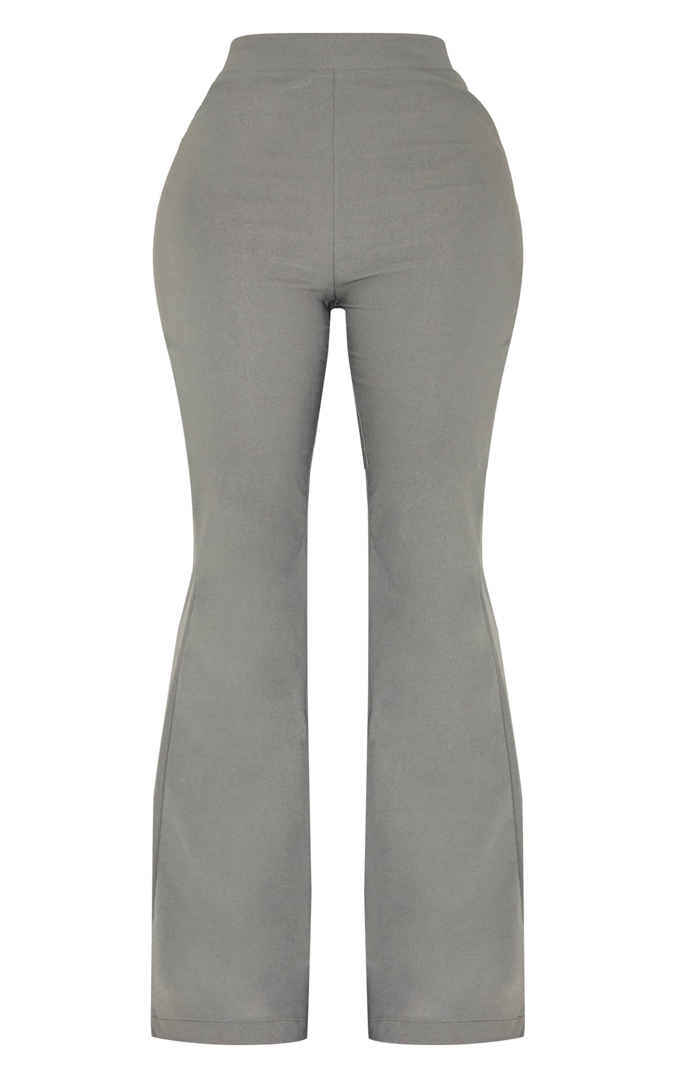 Charbon Pantalon Évasé Taille Haute En Tissu Extensible Shape