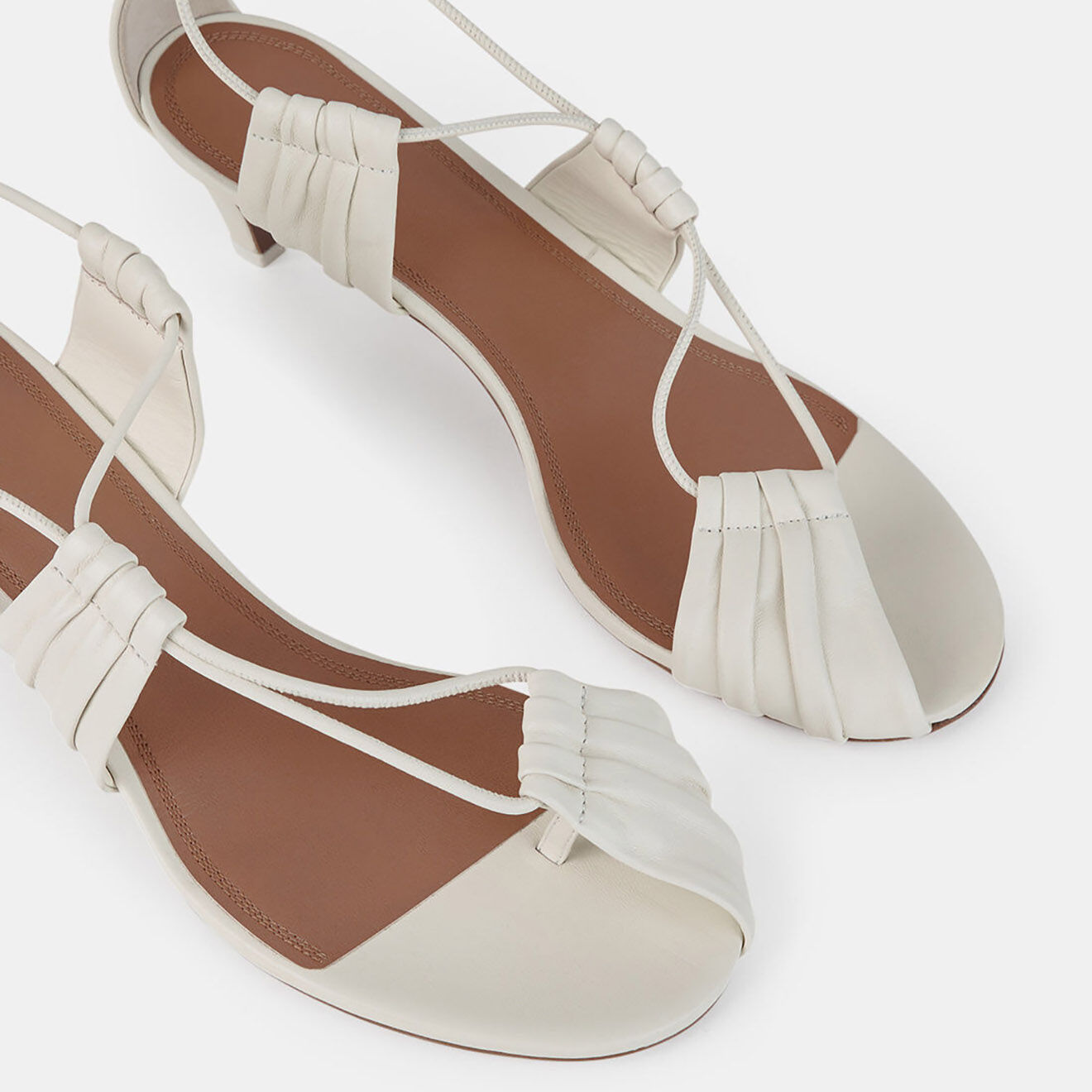 Neous Sandales en Cuir Alma beiges - Talon 5 cm