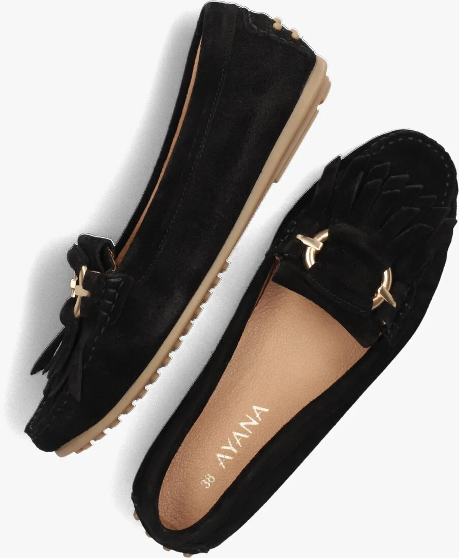 AYANA zwarte ayana mocassins 1268