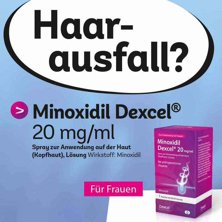 Minoxidil Dexcel 20 mg / ml Spray z.Anw.a.d.Kopfhaut, 60 ml