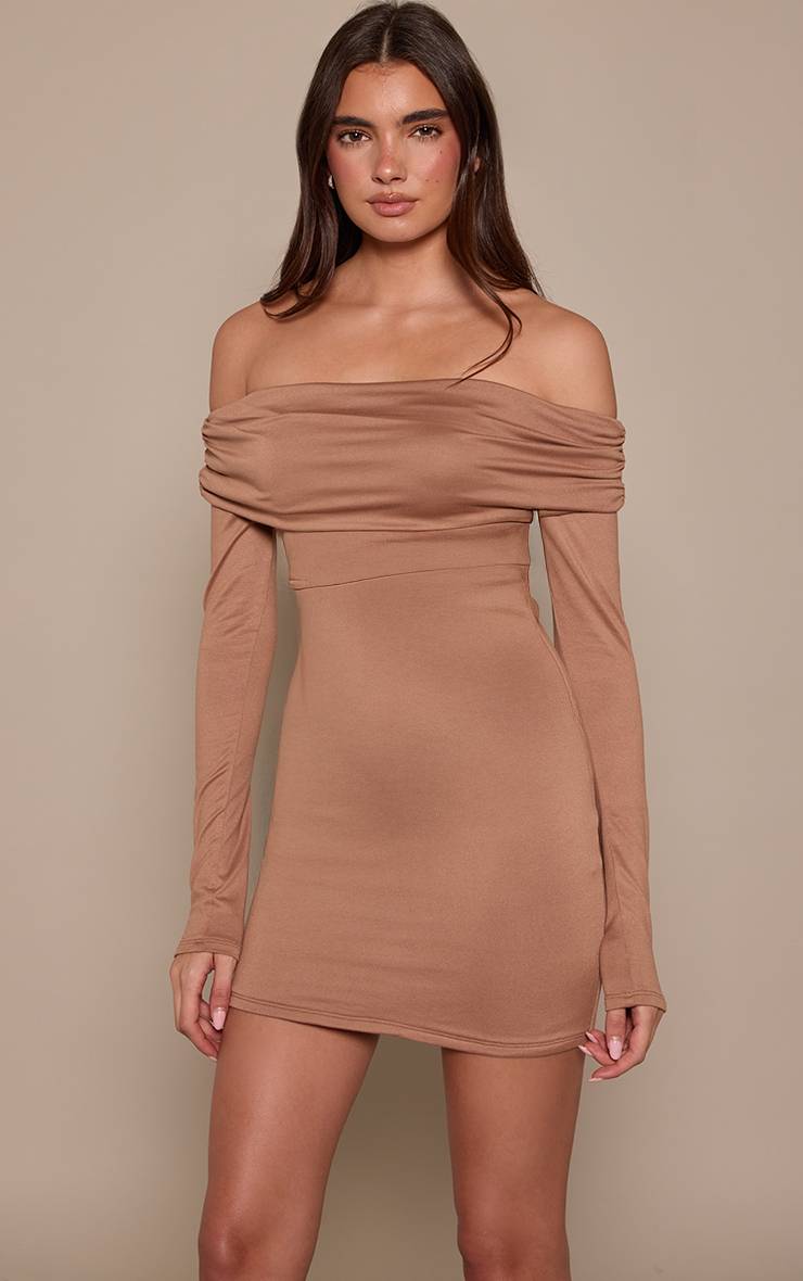 Champignon Robe Moulante Bardot En Jersey Doux Au Toucher