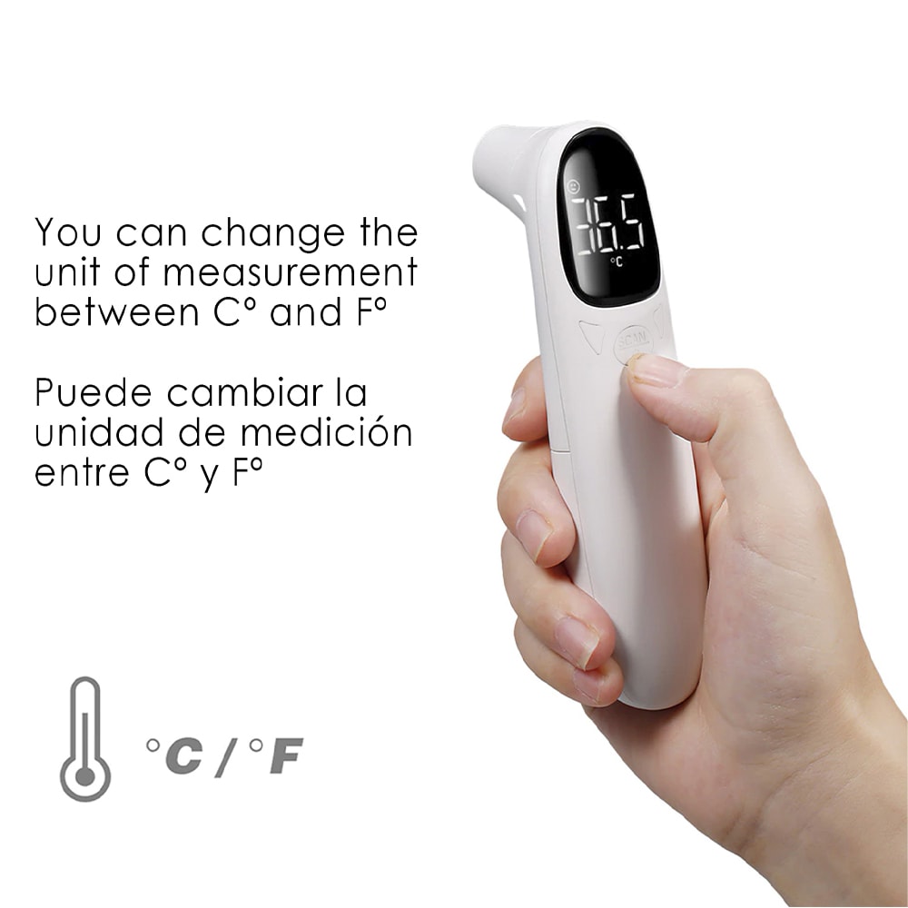Thermomètre infrarouge sans contact - Mode température corporelle & objets