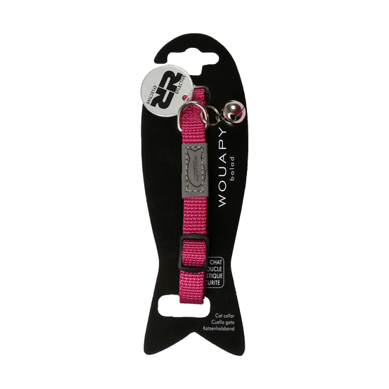 Collier basic line fushia pour chat