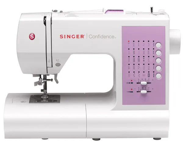 SINGER 7463 Confidence, Lyserød, Hvid, Semi-automatisk symaskine, Syning, Knapper, CE, Elektromekanisk