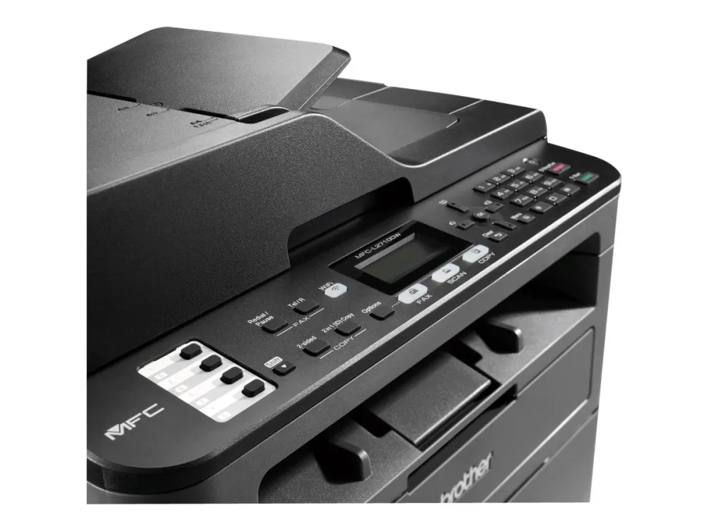 Brother MFC-L2710DW - Multifunktionsprinter - S/H - laser - Legal (216 x 356 mm) (original) - A4/Legal (medie) - op til 30 spm (kopiering) - op til 30 spm (udskriver) - 250 ark - 33.6 Kbps - USB 2.0, LAN, Wi-Fi(n)