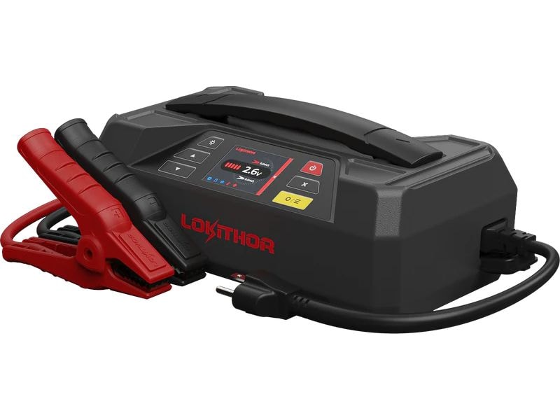Lokithor Starterbatterie mit Ladefunktion TC4250 LiFePO4 42 Starter, Batterietester und Ladegerät