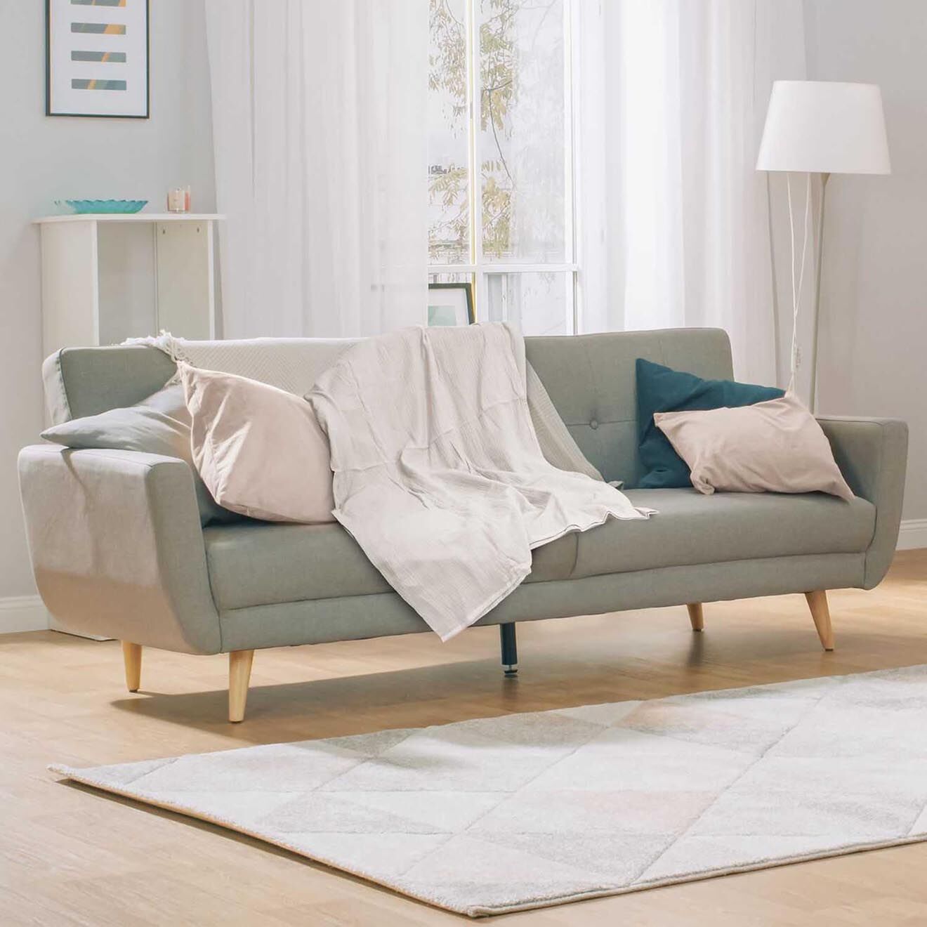 Home Deco Factory Plaid en gaze de coton blanc - 120x150 cm
