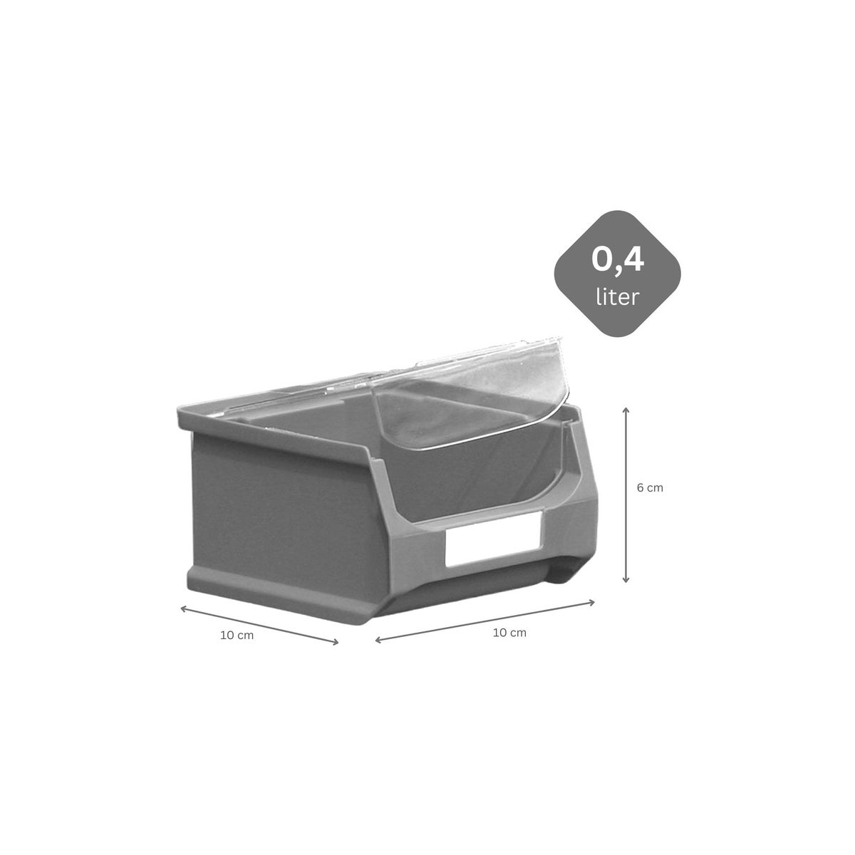PROREGAL Value Pack 10 x Gele Opbergdoos 1.0 Met Deksel HxBxD 6 x 10 x 10 cm 0,4 Liter Opbergdoos