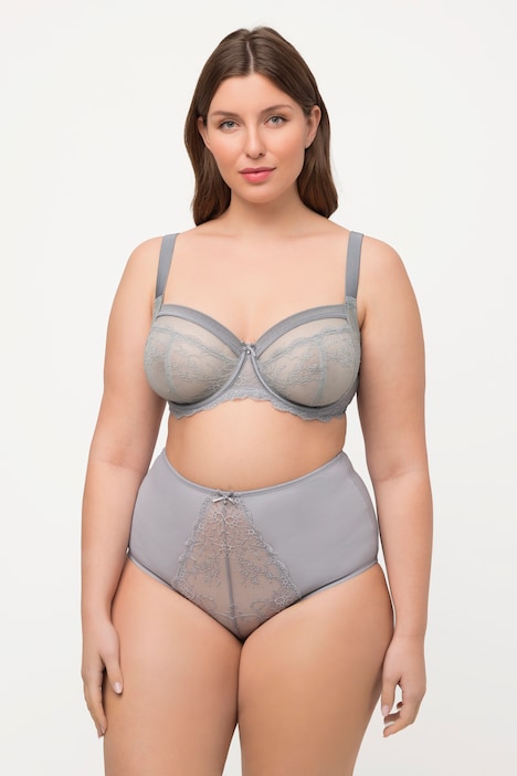 Bügel-BH, Mesh-Cups, Spitze, Cup C - E