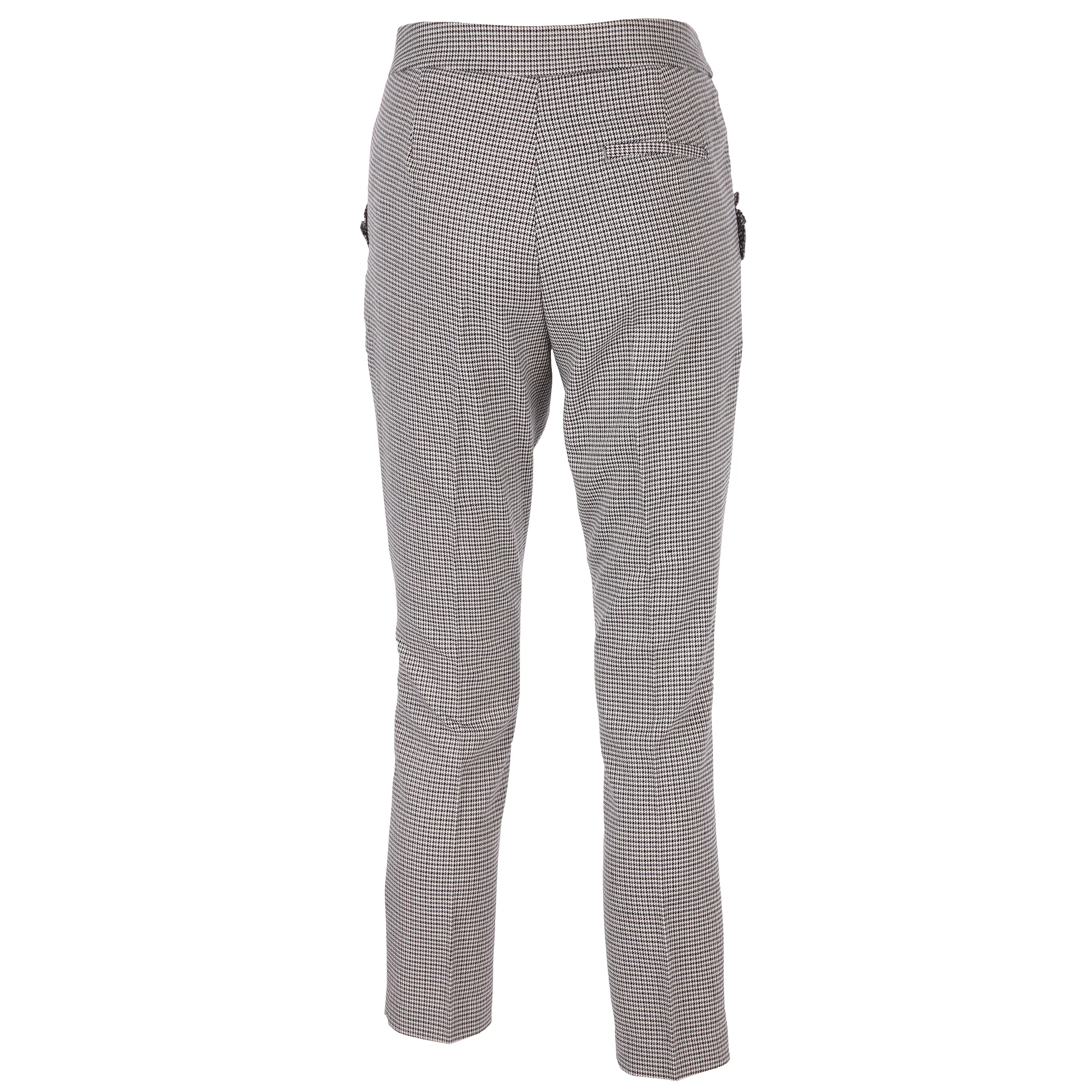 Damen Hose schwarz-weiß-gemustert
