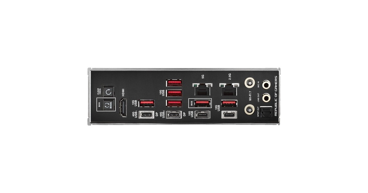ASUSROG CROSSHAIR X870E HERO socket AM5 moederbord  (5Gb-LAN,  2,5Gb-LAN, Wi-Fi 7, BT, Sound, ATX)