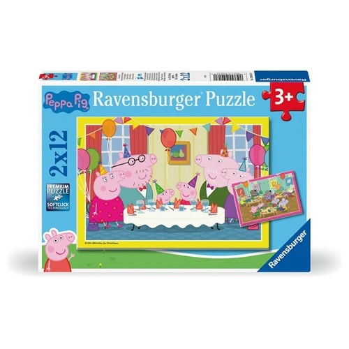 Peppa pig puzzle enfant 2x12 pieces