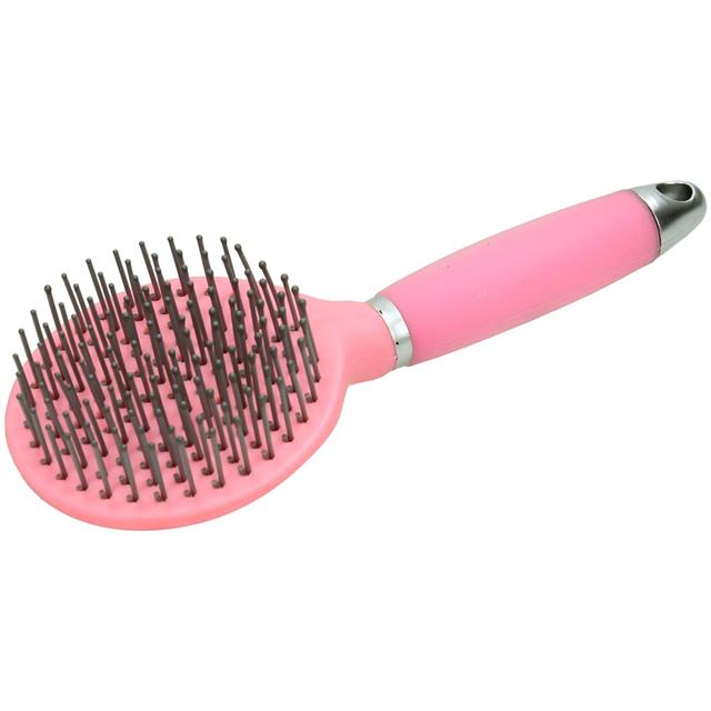 Staart & Manen Borstel Epplejeck Soft Gel Handvat Roze-grijs