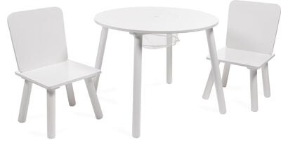 Cloudberry Castle BREE Bord og Stoler med Oppbevaring, Hvit