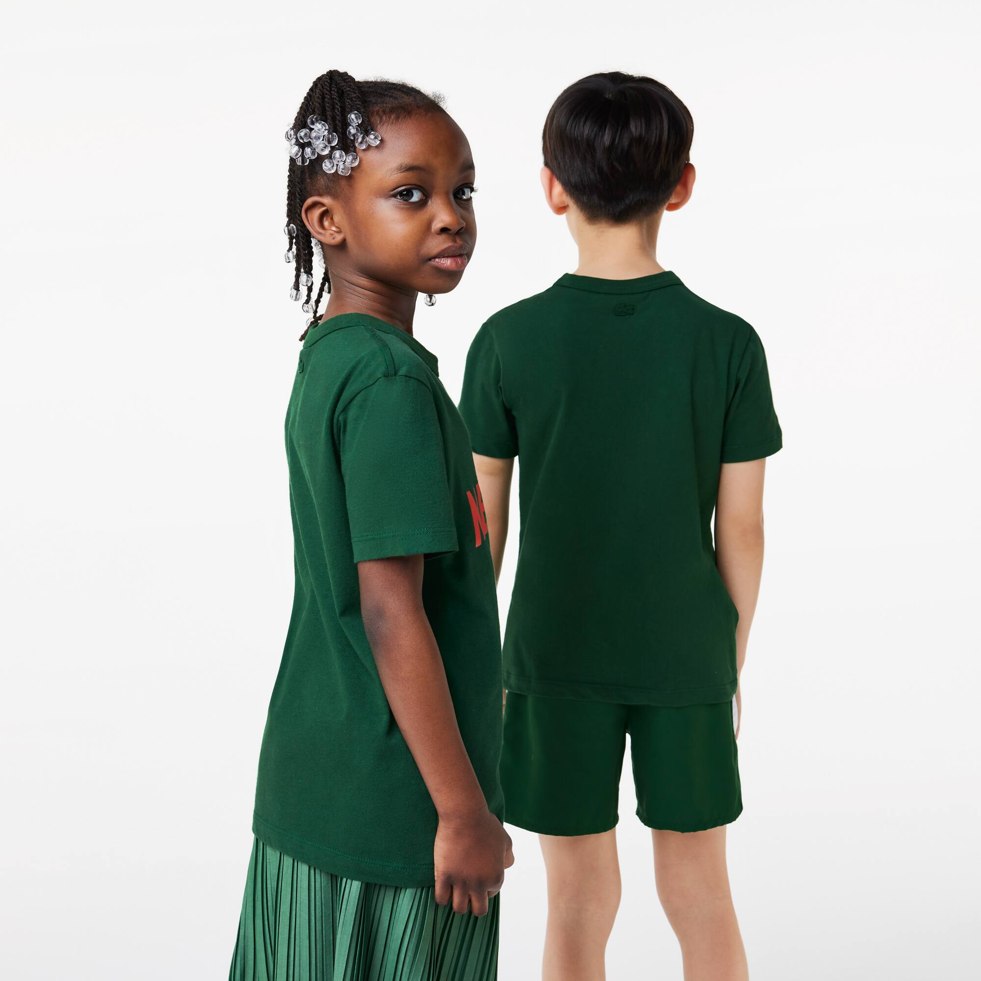 T-shirt enfant Lacoste x Netflix avec imprimé en coton biologique T-Shirts & Chemises - Vert - Lacoste - Enfant