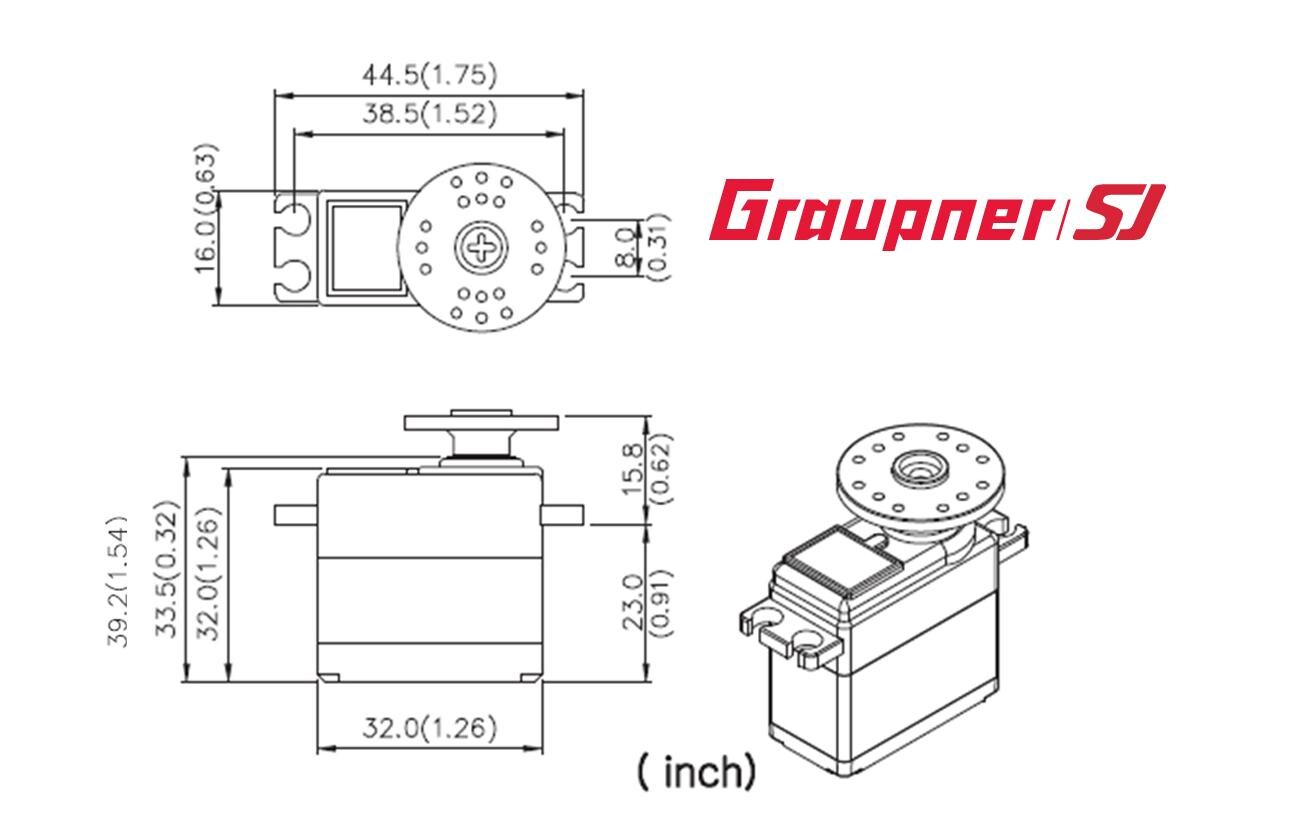 Mini Servo DES 678 BB MG 16 mm DigitalDigitales Mini Servo